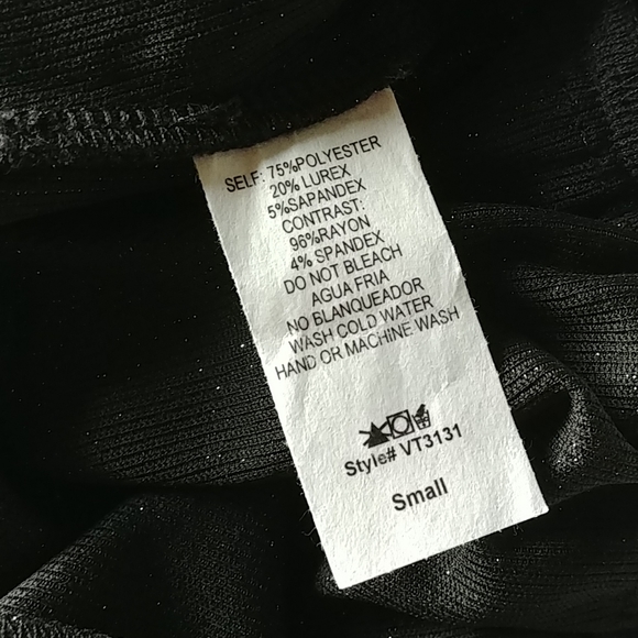 Vibrato metallic bodysuit black and silver Size S - Picture 6 of 7